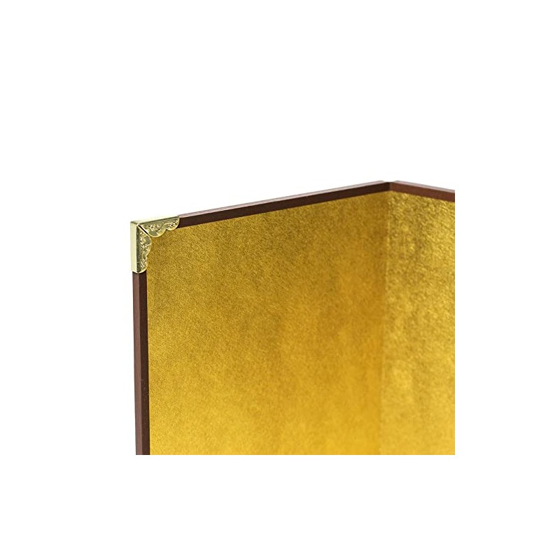Mini Gold 屏風 2 Songs (Medium) Gold Ground 205 X 260 mm