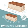 NATURE SUPPLIES Set of Two Natural Wood Cable Management Box,