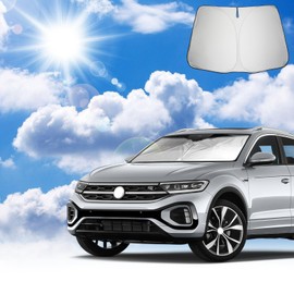 Coleya Windscreen Sun Protection Compatible with VW T-ROC 2018-2024, T ROC Windscreen Parasol, VW T-ROC Accessories Sun Visor, Foldable, UV Rays Protection