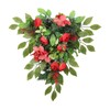 Red Tea Bud Hydrangea Upside down Tree PVC Green Plant