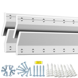 Mirror Clips for Wall Mounting Hardware, French Cleats Picture Hanger,Mirror Mount Brackets, Wall Hanging Hooks for Pictures,Canvas, Frames - Z Bar Hanger Suppots up to 100 lbs - 17 3/4 Inch 2 Pairs