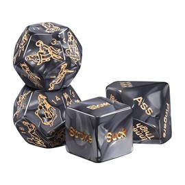 HEALLILY 4pcs New dice Game Toy Suit for Couples, Indoor Yoga Sport dice in Various Poses Novelty Gift for Warm up Honeymoon bacherette Party,for Him and Her