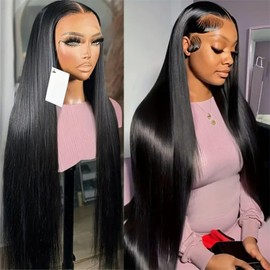 bunGiol Straight Lace Front Wigs Human Hair Pre Plucked with Baby Hair HD Lace Front Wigs 13x4 Glueless Ear To Ear Lace Frontal Wigs Straight Wig For Black Women