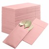 50-Pack Disposable Linen-Feel Dinner Napkins with Built-in Flatware Pocket, PINK