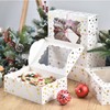 EQOREIIN 36pcs Christmas Cookie Boxes with Window，9x6x3in Bakery Boxes for
