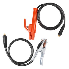 JIAONE Welding Electrode Holder,Welding Ground Clamp, With cable 25mm ² 6.56+16.4FT, Ultra Long Cable, Dinse 35-50 Connector, Anti Scald And Anti slip handle, Suitable For Welding machine (2+5meter)