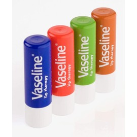 Vaseline Lip Therapy Stick with Petroleum Jelly (Original, Aloe Vera, Rosy Lips, Cocoa Butter)- 4pk
