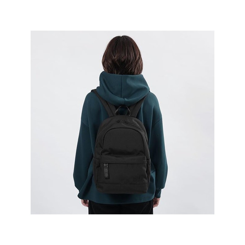 Mariqwant All Black Simple Logo Backpack, Black