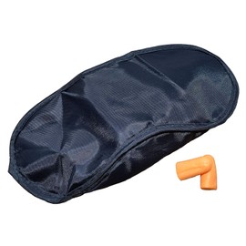 OCTAVE® Holiday Essentials Travel Eye Mask/Sleeping Mask & Ear Plugs Set [Size One Size, Colour Black]