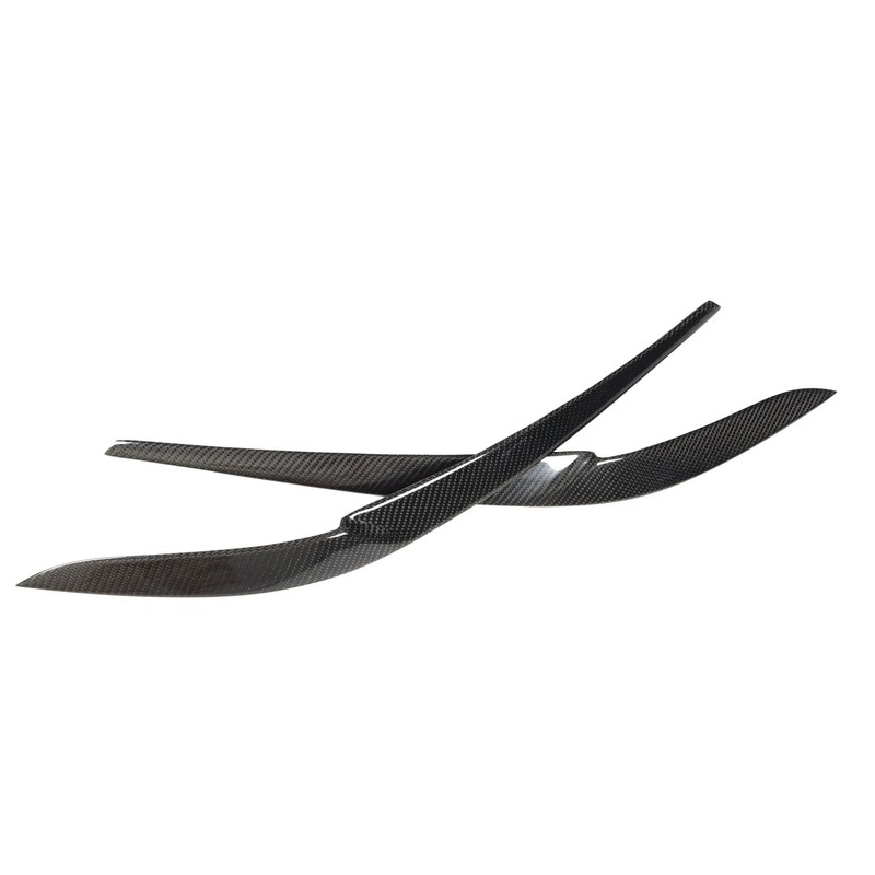 1Pair Headlight Eyelid Trim Protective Stylish Carbon Fiber Headlight Eyebrow