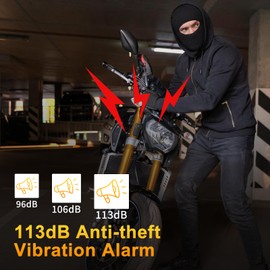 KCMYTONER 113dB Bike Alarm, 10PK Anti Theft Bike Alarm with Remote, Electric Ecooter Alarm Wireless Vibration Motion Sensor Waterproof for Motorcycle Golf Car Trailer Mailbox Garage Door Home Security