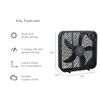 Genesis 20" Box Fan, 3 Settings, Max Cooling Technology, Carry
