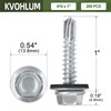 #10 x 1 (200 PCS) Metal Roofing Screws with Rubber