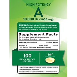 Nature's Truth Vitamin A 10000 IU Softgels | 100 Count | Non-GMO & Gluten Free Supplement