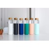 Soma Glass Water Bottle with Silicone Sleeve, BPA-Free, Gray, 17oz