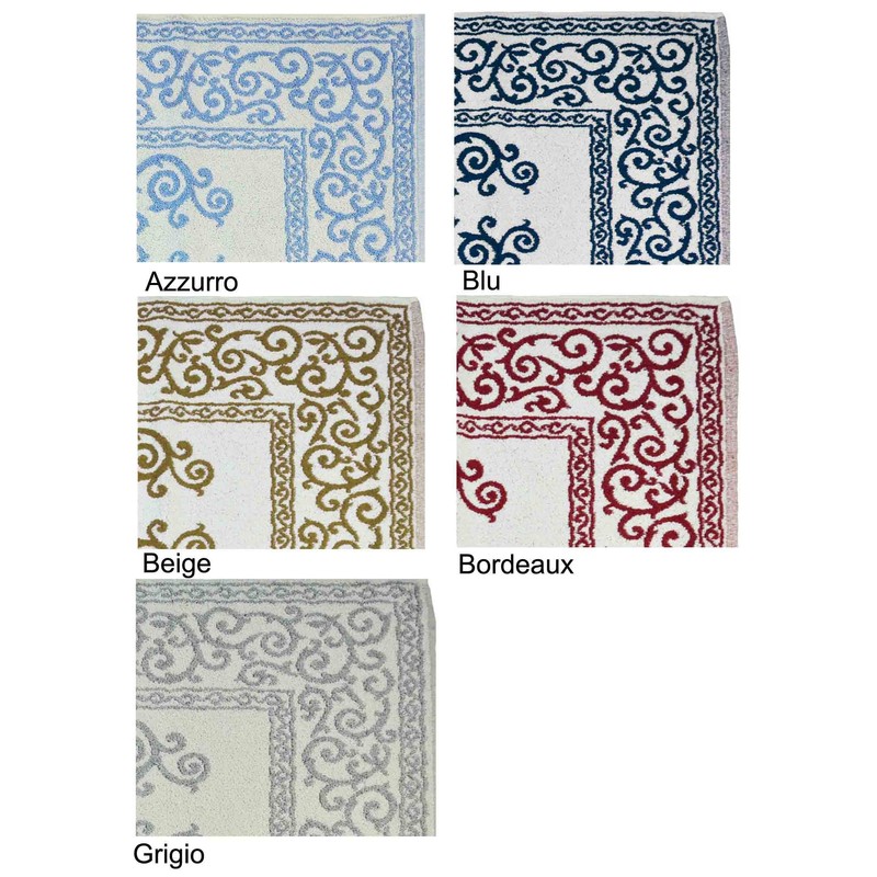 Casatessile Augusta Grigio Cotton Bath Rug 60 x 120 cm
