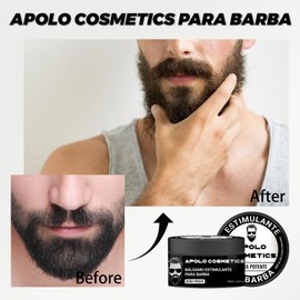 apolo cosmetics Para Barba - 2PCS, Ultra Potente Estimulante de Barba, Bálsamo para Crecimiento de Barba Crema, Beard Growth Blam, Softner/Unscented Beard Butter, Sin Irritación 100ml/3.38floz
