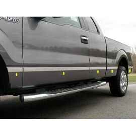 QAA is Compatible with 2004-2014 Ford F-150 10 Piece Stainless Body Molding Insert Trim Kit, 1.5" Width MI44312