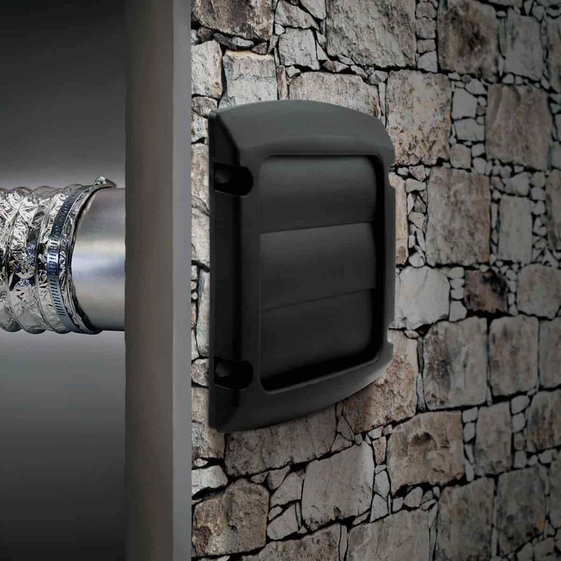 BLH4BLKZW6 4" for Dundas Jafine Dryer Vent Louvered Black Kit