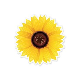 Rogue River Tactical Best Die Cut Sunflower Sun Flower Auto Decal Bumper Sticker Vinyl Decal for Car Truck Van RV SUV Window