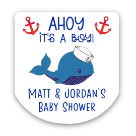 Nautical Party Favor Hand Sanitizer Labels, Baby Shower Favors, 30 stickers, NAB101, LABELS ONLY :)