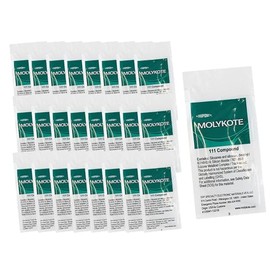 Molykote - Dow 111 O-Ring Lubricant - 150 Gram Silicone Lubricant, -40°F to 392°F, Chemical/Water Resistant, for Valves/Pressure Systems by Neo-Pure ((Qty.25) 6 Gram Pillow Packs)