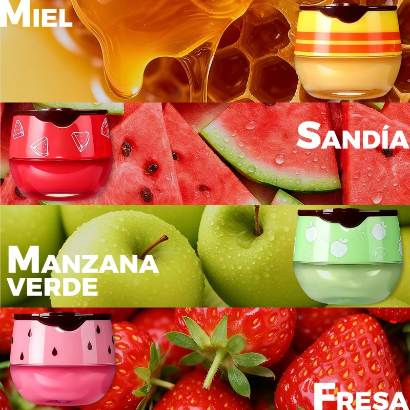 4 Pcs Bee Lip Balm Lip Mask Honey Pot,hidratante Y