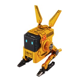 G GravaStar - GravaStar Cargador USB C de 65 W, Bloque de Cargador rápido GAN Robot Alpha65, Adaptador de Corriente rápido de 3 Puertos, Cargador USB C de Pared Compacto Plegable (Amarillo)