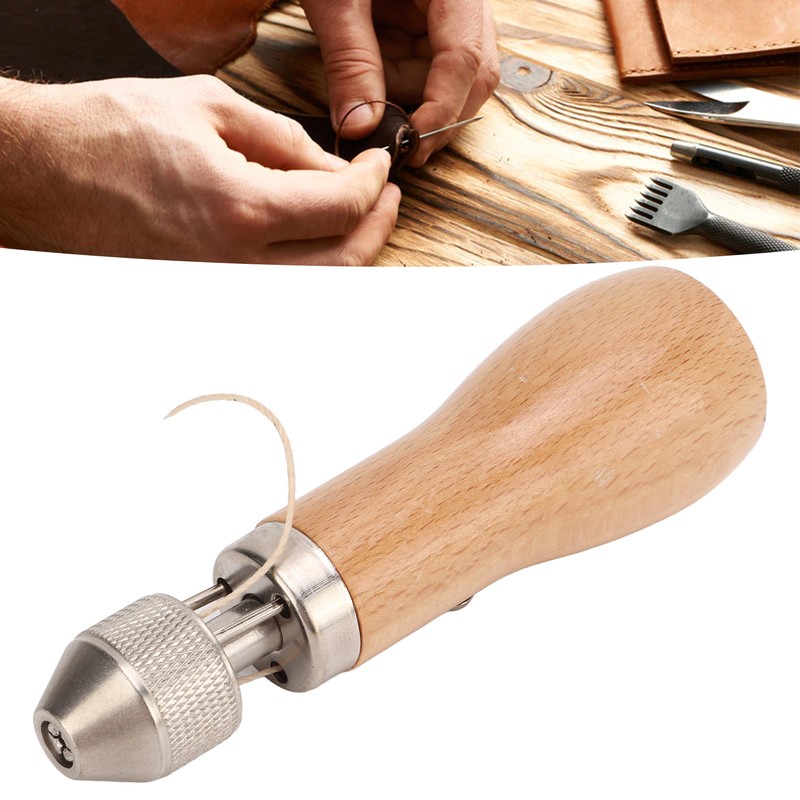 Leather Sewing Awl DIY Sewing Steel Stitching Awl with Nonslip