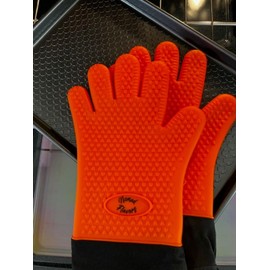 NOMAD FLAVORS - HEAT RESISTANT BBQ/OVEN GLOVES- TO HANDLE HOT FOOD RIGHT ON/OFF YOUR GRILL/PIT, OVEN, OR YOUR FRYER. THE AWESOME GLOVES ARE WATERPROOF