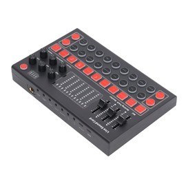 Live Soundboard, LED Screen Dual Channel ABS Soundboard Noise Reduction for Gaming for Recording