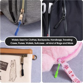 Zip tag, zip puller, pack of 40 zip pulls, zip extension, zip tag replacement, 8 colours