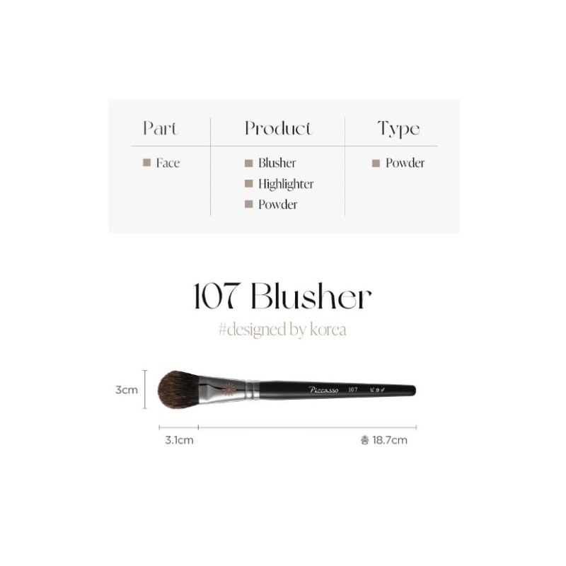 PICASSO 107 Blusher Brush 1ea