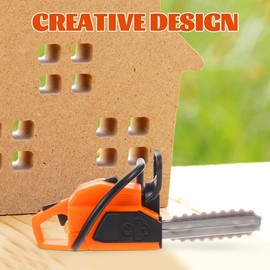 TOYANDONA Miniature Power Tool Simulated Mini Chainsaw for Dollhouse Decoration Tiny Chainsaw Model for Miniature Garden Landscapes and Creative Craft Projects