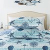 HoneiLife Coastal Quilt Sets King - 3 Pieces Nautical Quilt