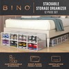 BINO 12-Pack Plastic Stackable Shoe Box Set - Clear |