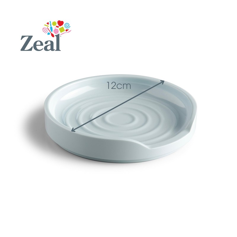 Zeal Circular Spoon Rest, Melamine Utensil Holder Rest, Tea Bag
