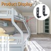 MOROBOR 4pcs PVC Coated Bed Ladder Hooks, Black Iron Bunk