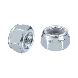 sourcing map 12Pcs 5/16"-24 Nylon Insert Hex Lock Nuts, Carbon Steel Self-Locking Nylon Insert Stop Nut for Industrial Construction Fasteners, White&White