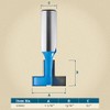 T-Shaped Slatwall Router Bit- T-Slot Router Bit for MDF, Softwoods,