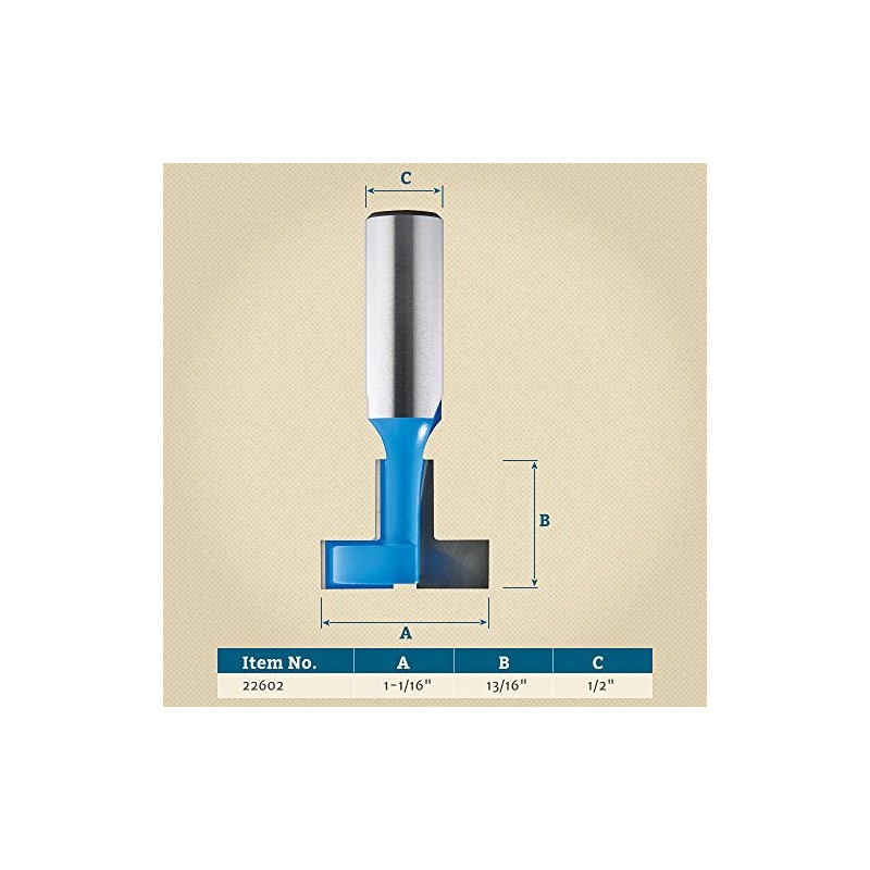 T-Shaped Slatwall Router Bit- T-Slot Router Bit for MDF, Softwoods,
