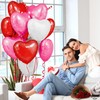 KatchOn, 12pcs Heart Shaped Foil Balloons Set - Red, Pink