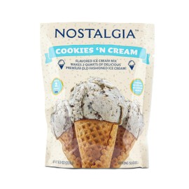 Nostalgia 2-Quart Homemade Premium Cookies & Cream Ice Cream Starter Mix (8-Pack)