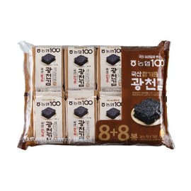 Mukerencia [농협] 100 국산참기름 광천김 4g*16봉 [Nonghyup] 100% Domestic Sesame Oil Gwangcheon Seaweed 4g*16 Bags