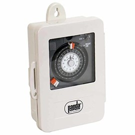 Timer Mecánico de Voltaje Dual con Gabinete, 1 Fase, 110 o 230 VOLTS, MARCA PANDA, Serie KROSS, (KROSS-TM-VD-12A-G)