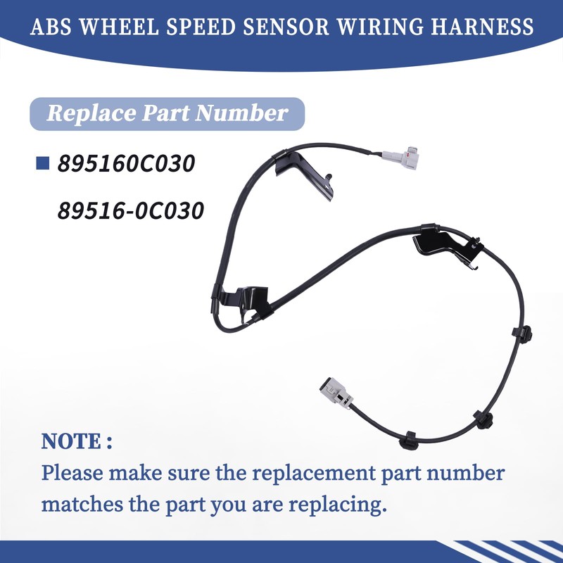 Getfarway ABS Wheel Speed Sensor Wiring Harness 89516-0C030 Compatible with