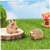 BESPORTBLE 3sets Dwarf Garden Statue Resin Hedgehog Figurine Garden Ornament