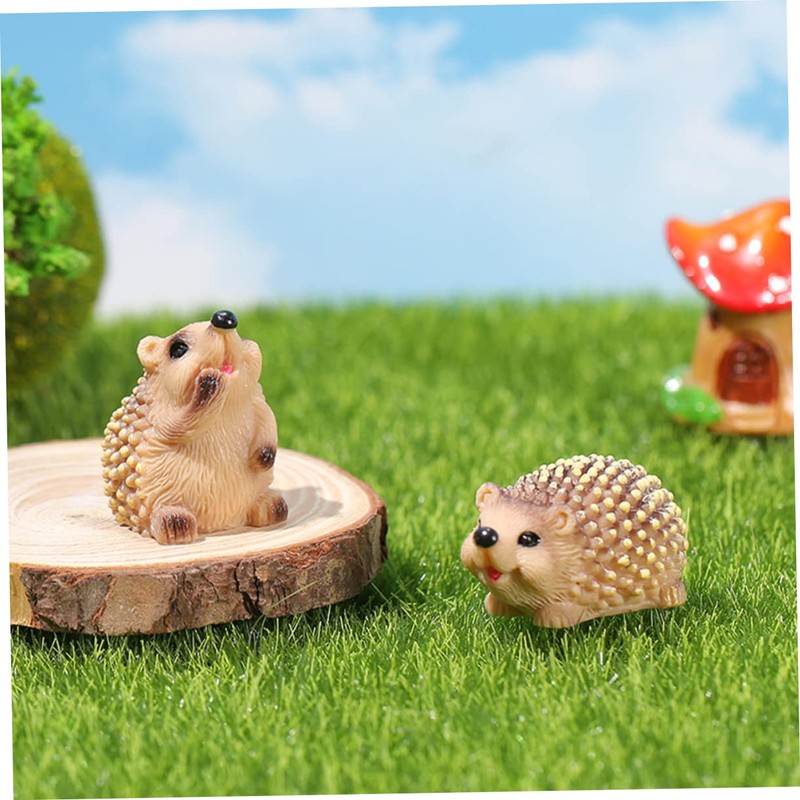 BESPORTBLE 3sets Dwarf Garden Statue Resin Hedgehog Figurine Garden Ornament