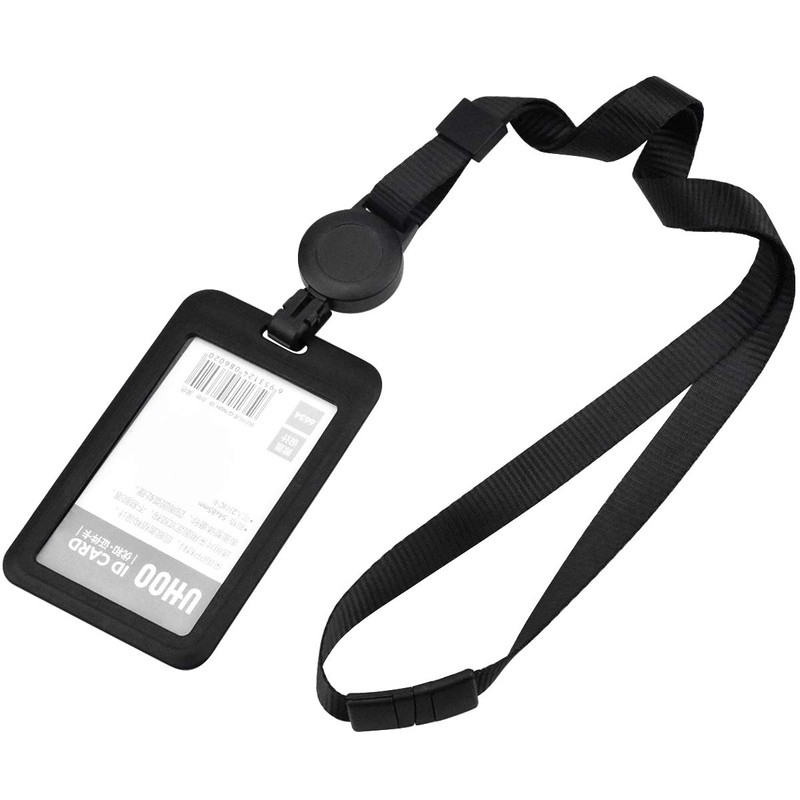 ID Card Holder, Black ID Card Holder, Badge Holder, Identification
