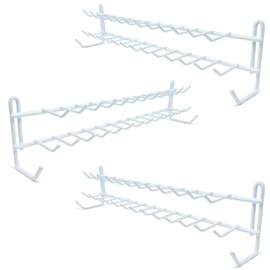 Huji Wall Mount Tie and Belt Rack Organizer, White (3 Pack)…
